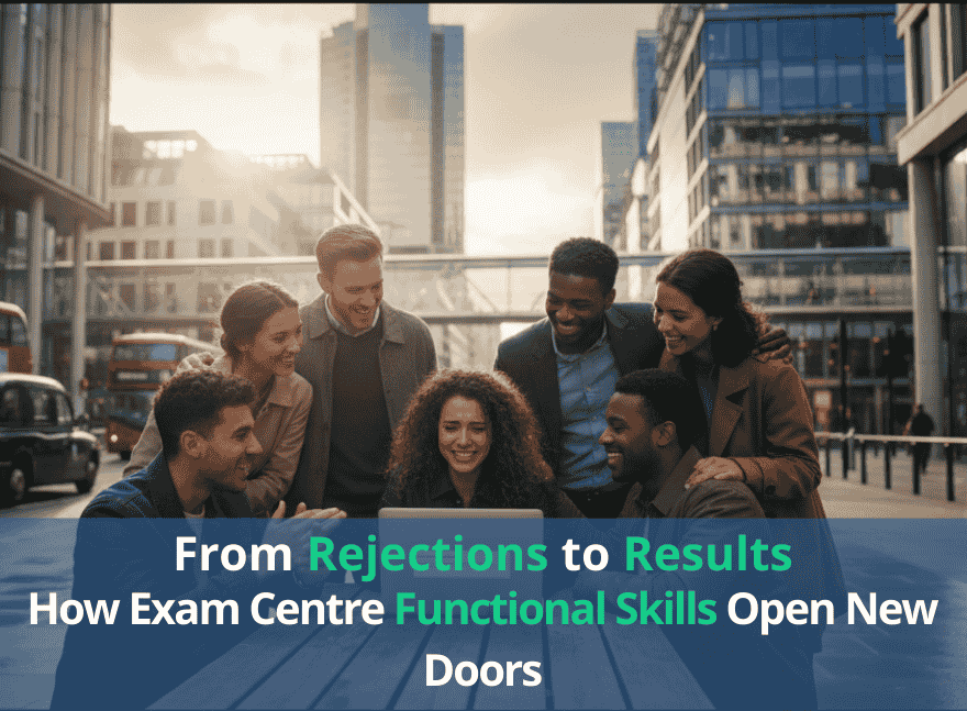 Learner in London smiling after passing Exam Centre Functional Skills exam and opening new career opportunities